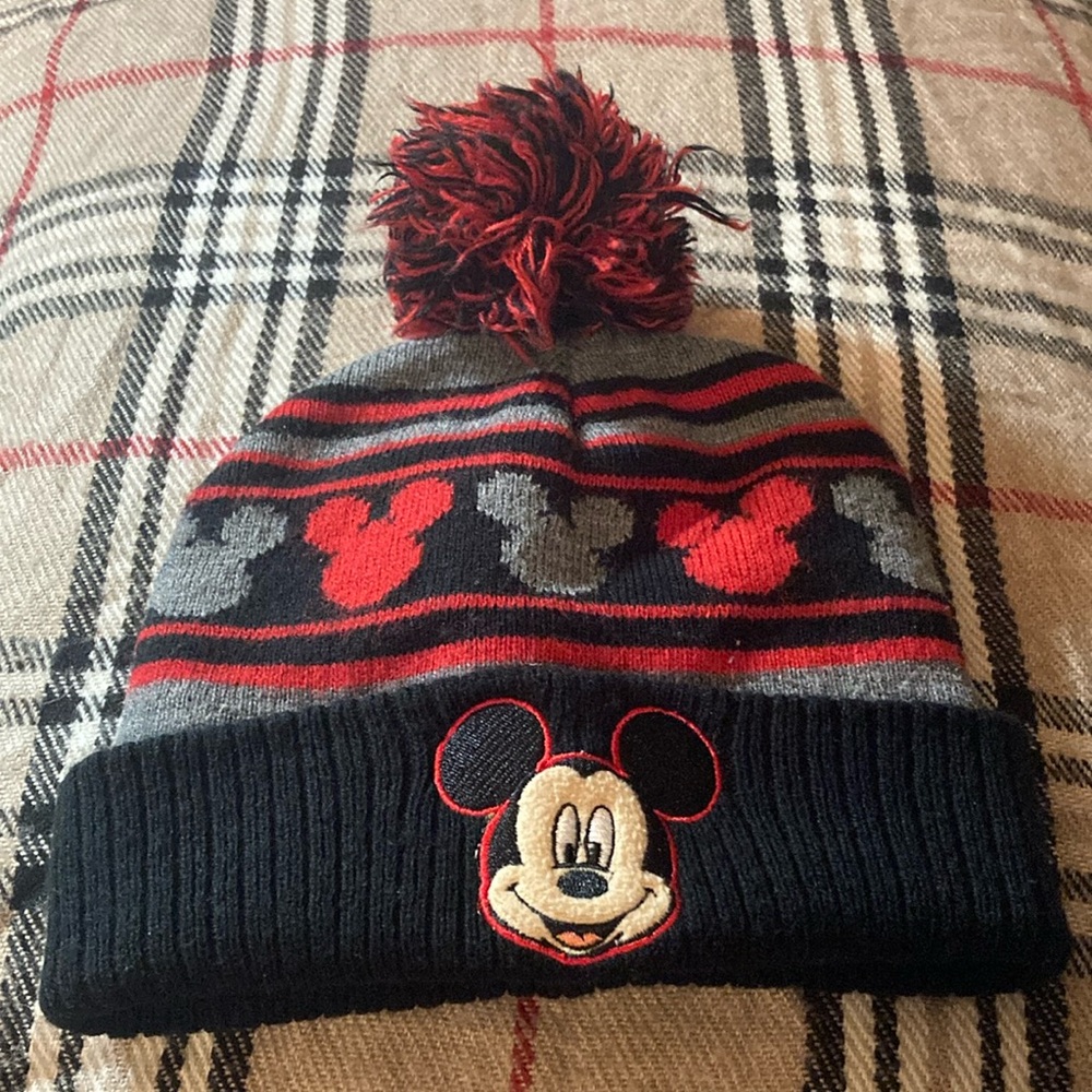 Disney Mickey Mouse Kids Beanie - Black and Red